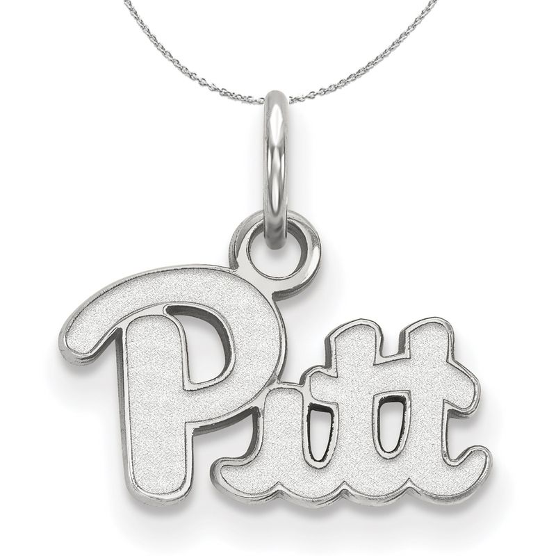 Sterling Silver U. Of Pittsburgh Xs (Tiny) 'Pitt' Necklace - 18 Inch